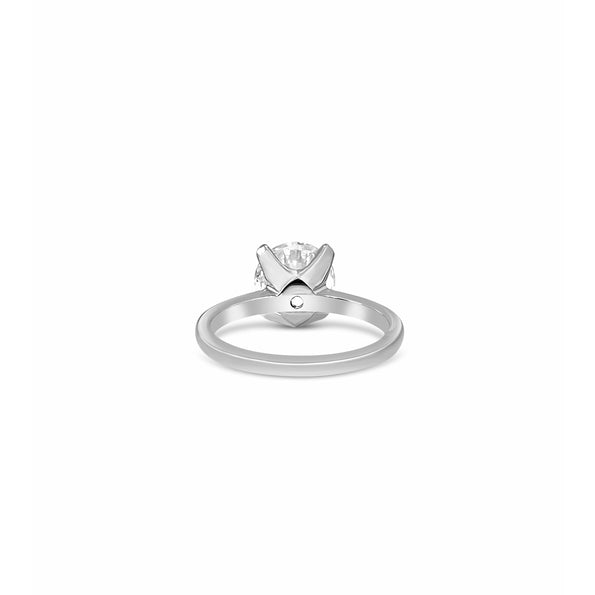 2,50 carats diamant rond cultivé en laboratoire, Bague de fiançailles solitaire