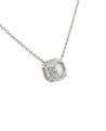 2.51 Carat Cushion cut Lab Grown Diamond CVD Pendant With Diamond Halo in Platinum 950 Setting | Cable Chain