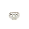 2.54 Carat G/VS1 Emerald Cut Lab Grown Diamond Ring in 14k White Gold | IGI Certified-Rings-ASSAY