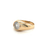 2.60 Carat Round Lab Grown Diamond in 14K Bezel Set Mens Ring-Rings-ASSAY