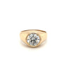 2.60 Carat Round Lab Grown Diamond in 14K Bezel Set Mens Ring-Rings-ASSAY