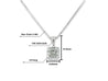 3 Carat Cushion Cut Lab Grown Diamond Solitaire Single Pendant in 14K