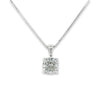 3 Karat Cushion Cut Lab Grown Diamant Solitär Einzel Pendant in 14K