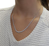 3 Carat Diamond Riviera Graduated Tennis Necklace in 18k White Gold & Platinum