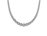 3 Carat Diamond Riviera Graduated Tennis Necklace in 18k White Gold & Platinum