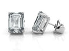 3 Carat Emerald Cut Lab Grown Diamond Stud Earrings