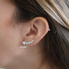 3 Carat Lab Grown Diamond Graduated Ear Climber Earring