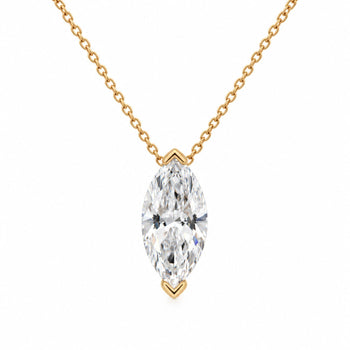3 Carat Marquise Diamond Sliding Solitaire Pendant Necklace – Assay Jewelers