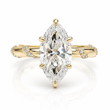 3 Carat Marquise Lab Diamond Pave Twist Shank IGI Certified Engagement Ring – Assay Jewelers