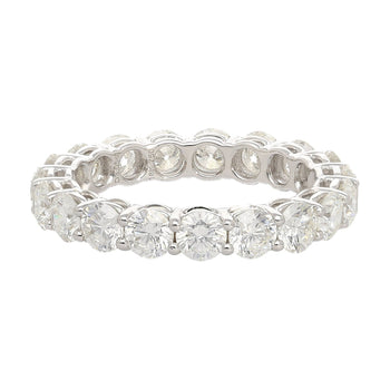 3 Carat Natural Diamond Wedding Band Ring in 18K White Gold – Assay Jewelers