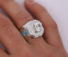 3 Carat Radiant Cut G/VS2 Lab Grown Diamond 14K White Gold Men's Ring