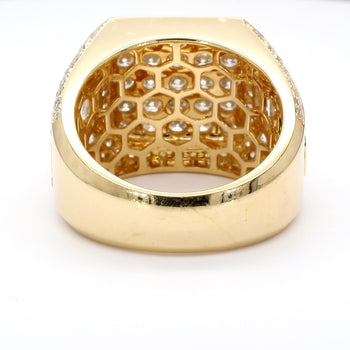 3 Carat Round & Baguette Diamond 14K Gold Mens Cluster Ring – Assay Jewelers