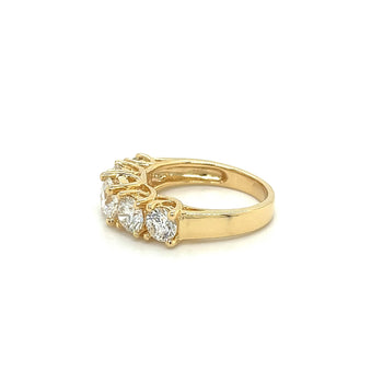 Bague en or jaune 18K avec diamants de laboratoire multi-pierres, 3 carats TW – Assay Jewelers
