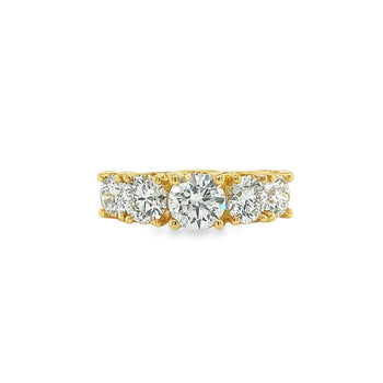 Bague bandeau en or jaune 18K avec diamants de laboratoire multi-pierres, 3 carats TW – Assay Jewelers