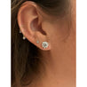 3 Carat Total Lab Grown Diamond 3-Prong Martini Basket Stud Earrings | SKU: SM1125-Earrings-ASSAY