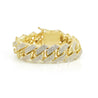 30 Carat Diamond 14K Yellow Gold Miami Cuban Link Chain Bracelet