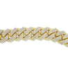 30 Carat Diamond 14K Yellow Gold Miami Cuban Link Chain Bracelet