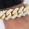 30 Carat Diamond 14K Yellow Gold Miami Cuban Link Chain Bracelet