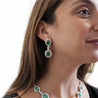 32 Carat Emerald and Rose-Cut Diamond Necklace & Earring Set in 18K Gold