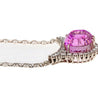 36.10 Carat Cushion-Cut Kunzite And Diamond in 18k White Gold Necklace