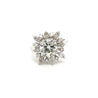 3.01 Carat Round Cut Lab Grown Diamond Ring With Marquise Cut Diamond Halo-Rings-ASSAY