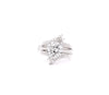 3.03 Carat Old-European Cut IGI Certified CVD Lab Diamond Solitaire Ring and Diamond Jacket Engagement Ring