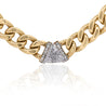 3.1 Carat Diamond Trillion In 14K Gold Cuban Chain Choker Necklace