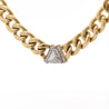 3.1 Carat Diamond Trillion In 14K Gold Cuban Chain Choker Necklace