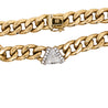 3.1 Carat Diamond Trillion In 14K Gold Cuban Chain Choker Necklace