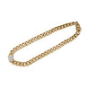 3.1 Carat Diamond Trillion In 14K Gold Cuban Chain Choker Necklace