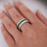 3.2 Carat Tsavorite & Diamond Channel 18K White Gold Band Ring