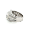 Radiant Cut Diamond Mens Cluster Ring in 18k White Gold-Mens Ring-ASSAY