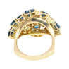 3.50 CT Blue Sapphire and 1.0 CTW Diamond Cluster Ring in 18K Gold-Rings-ASSAY