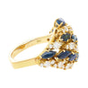 3.50 CT Blue Sapphire and 1.0 CTW Diamond Cluster Ring in 18K Gold-Rings-ASSAY