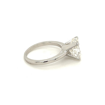 3,50 carats, G, VS2, Bague solitaire en diamant de laboratoire Coussin en or blanc 18k – Assay Jewelers