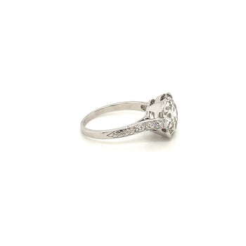Bague en diamant de laboratoire de 3,72 carats, sertie demi-clos en platine – Assay Jewelers