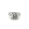 3.72 Carat Lab Grown Diamond Ring in Half Bezel Platinum Setting-Rings-ASSAY