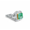 3.75 carat mens Colombian Emerald in Platinum ring setting