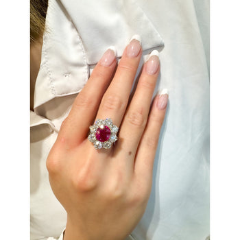 GIA Certified Semi Mount Ring With Round Diamond Halo in Platinum – Assay Jewelers