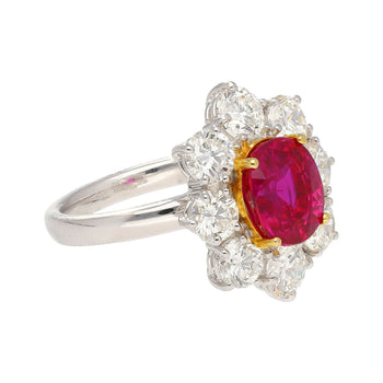 GIA Certified Semi Mount Ring With Round Diamond Halo in Platinum – Assay Jewelers