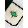 3.89 Carat Marquise Cut Colombian Emerald &amp; Diamond 18K Ring