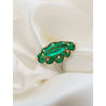 3.89 Carat Marquise Cut Colombian Emerald &amp; Diamond 18K Ring