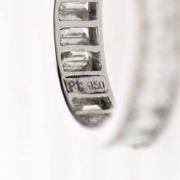 3.95 Carat Emerald Diamond Channel Set Platinum 950 Full Eternity Wedding Band – Assay Jewelers