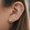 3mm Classic 14K Gold Ball Stud Earrings with Screw Backs