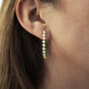 4 Carat Lab Diamond & Emerald 14K Gold Inside-Out Hoop Earrings