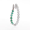 4 Carat Lab Diamond & Emerald 14K Gold Inside-Out Hoop Earrings