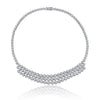 40ctRound Brilliant Diamond Platinum 3Rw Chandelier Necklace