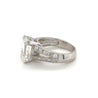 4.01 Carat G/VS1 Emerald Cut Lab Diamond In Split Shank Diamond Side Stone 14K White Gold Ring-Rings-ASSAY