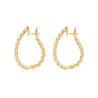 4.13 Carat Lab Grown Diamond in 14K Gold Inside-Out Diamond Hoop Earrings