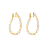 4.13 Carat Lab Grown Diamond in 14K Gold Inside-Out Diamond Hoop Earrings